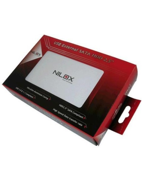 Nilox 500GB 2.5" USB2.0 disco rigido esterno 5400 Giri min 2.5" USB 2.0 Bianco