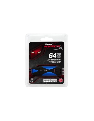 HyperX DataTraveler 3.0 64GB unità flash USB USB tipo A 3.2 Gen 1 (3.1 Gen 1) Nero, Blu