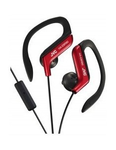 JVC HA-EBR80-R Auricolare Cablato A clip Nero, Rosso
