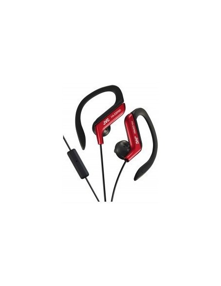 JVC HA-EBR80-R Auricolare Cablato A clip Nero, Rosso