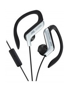 JVC HA-EBR80-S Auricolare Cablato A clip Nero, Argento