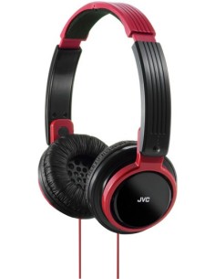 JVC HA-S200-R-E cuffia e auricolare Cuffie Cablato A Padiglione Nero, Rosso