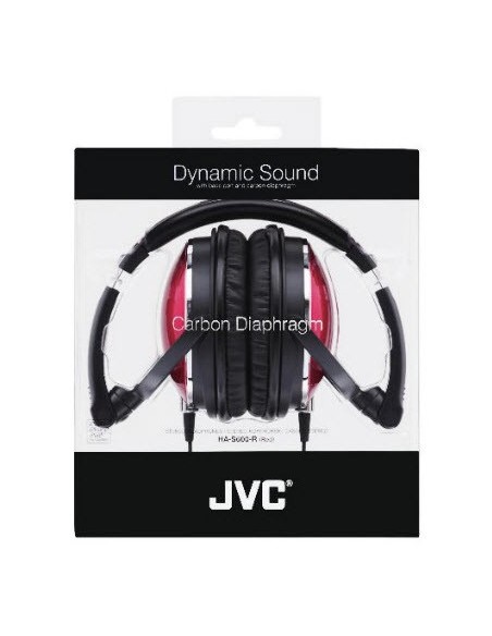 JVC HA-S600-R cuffia e auricolare Cuffie Cablato A Padiglione Nero, Rosso