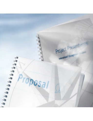 GBC Copertine rilegatura PolyDesigner A4 350mic trasp Globe (50)