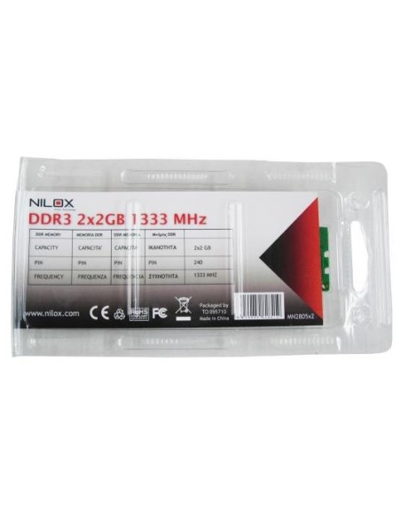 Nilox MN2805X2 memoria 4 GB 2 x 2 GB DDR3
