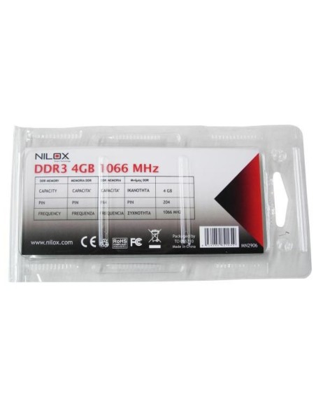 Nilox MN2906 memoria 4 GB 1 x 4 GB DDR3