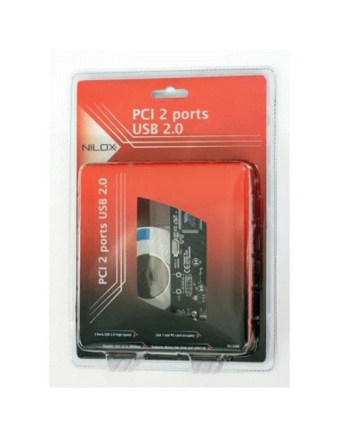 Nilox SCHEDA PCI 2 PORTE USB 2.0 scheda di interfaccia e adattatore