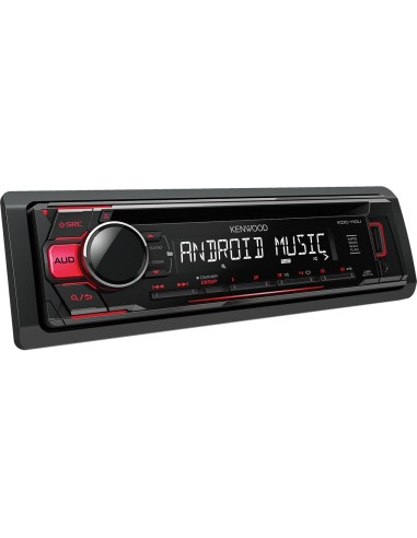 Kenwood KDC-110UR Ricevitore multimediale per auto Nero, Rosso 200 W