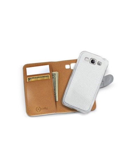 Celly AMBO232WH custodia per cellulare 12,2 cm (4.8") Custodia a borsellino Bianco