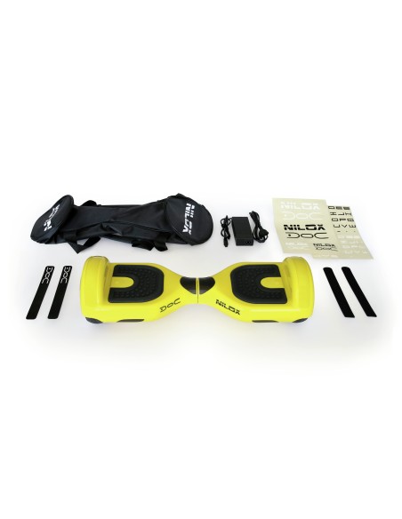 Nilox DOC Plus hoverboard Monopattino autobilanciante 10 km h 4300 mAh Giallo, Nero