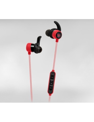 JBL Reflect Mini BT Auricolare Wireless Passanuca Musica e Chiamate Bluetooth Nero, Rosso