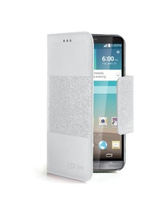 Celly GLAGEG3WH custodia per cellulare Custodia a libro Bianco