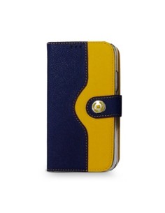 Celly ONDAIPH6BL custodia per cellulare Custodia a libro Blu, Giallo