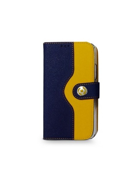 Celly ONDAIPH6BL custodia per cellulare Custodia a libro Blu, Giallo