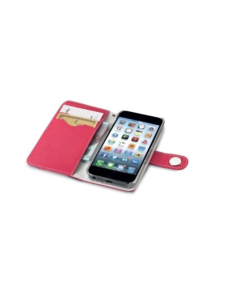 Celly ONDAIPH6PK custodia per cellulare Custodia a libro Rosso, Bianco