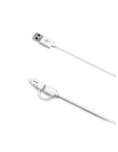 Celly USBML cavo USB 1 m USB A Micro-USB B Lightning Bianco