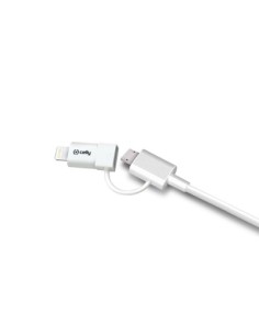 Celly USBML cavo USB 1 m USB A Micro-USB B Lightning Bianco 2
