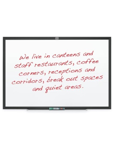 Nobo Lavagna bianca magnetica EuroPlus con cornice nera 918x1226