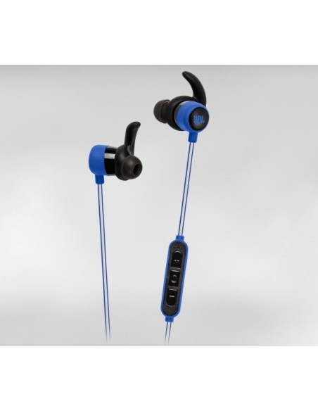 JBL Reflect Mini BT Auricolare Wireless Passanuca Musica e Chiamate Bluetooth Nero, Blu