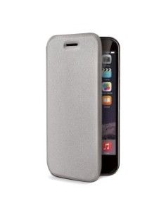 Celly FOLIOIPH6PSV custodia per cellulare 14 cm (5.5") Custodia a libro Argento