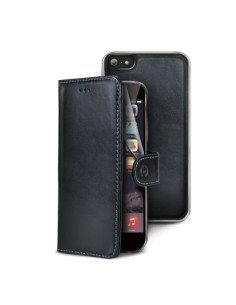 Celly PELLEAIPH6PBK custodia per cellulare 14 cm (5.5") Custodia a borsellino Nero