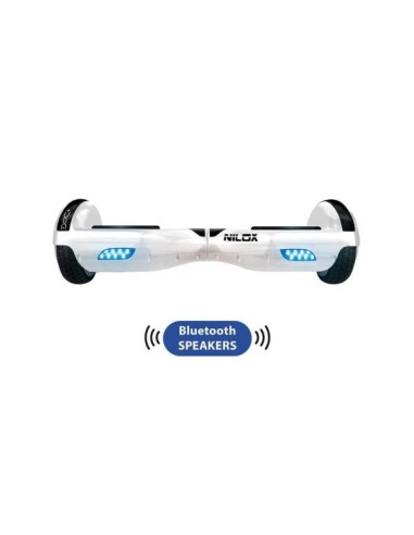 Nilox 30NXBK65BT002 hoverboard Monopattino autobilanciante 10 km h 4300 mAh Nero, Bianco