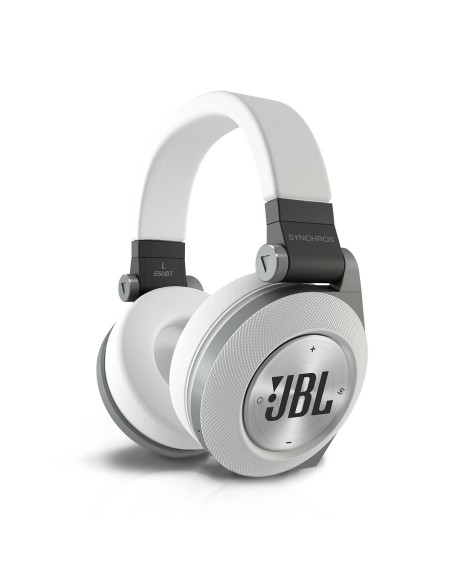 JBL E50 BT Auricolare Con cavo e senza cavo A Padiglione Musica e Chiamate Bluetooth Argento, Bianco