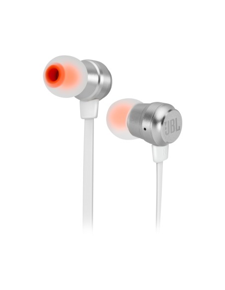 JBL T280A Cuffie Cablato In-ear Musica e Chiamate Argento, Bianco