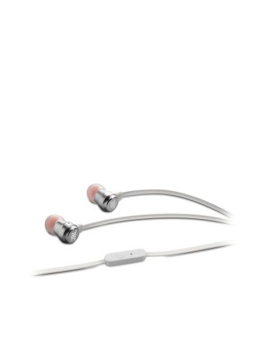 JBL T280A Cuffie Cablato In-ear Musica e Chiamate Argento, Bianco