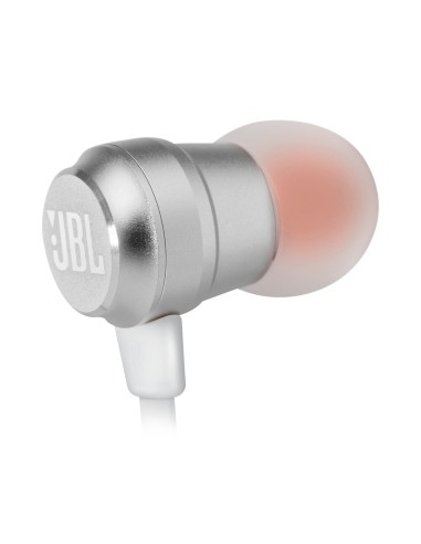 JBL T280A Cuffie Cablato In-ear Musica e Chiamate Argento, Bianco