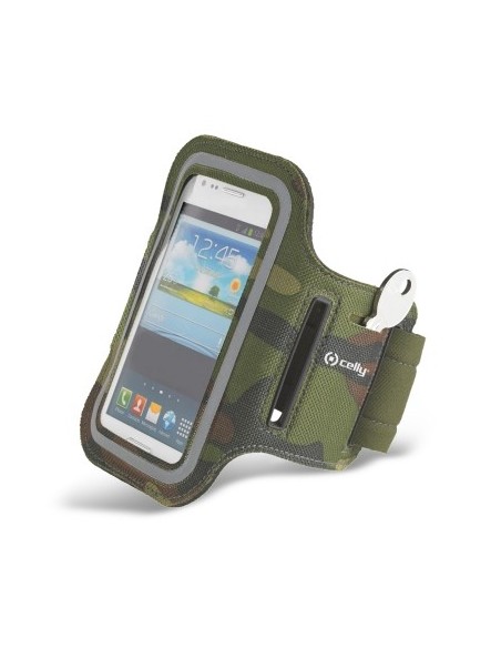 Celly ARMBAND03 custodia per cellulare Fascia da braccio Mimetico, Verde