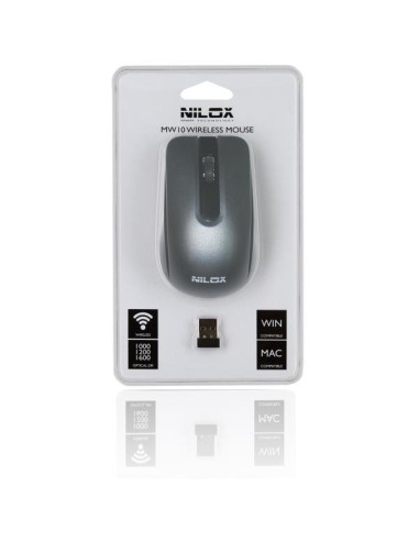 Nilox MW10 mouse Viaggio Ambidestro RF Wireless Ottico 1600 DPI