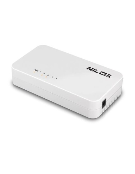Nilox 16NX04DC5P001 switch di rete Non gestito Fast Ethernet (10 100) Bianco