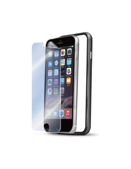 Celly BUMPERIPH6PBK custodia per cellulare 14 cm (5.5") Custodia con bordo Nero