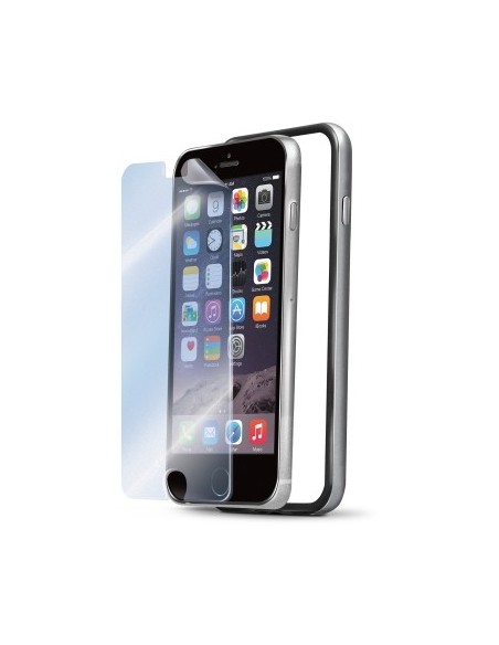 Celly BUMPERIPH6SV custodia per cellulare 11,9 cm (4.7") Custodia con bordo Argento