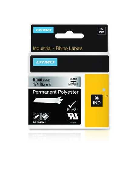 Dymo NASTRO 6MMX 5 5M POLIESTERE NE MET D1 RHINOPRO 1805441 0071701059963 MATERIALE DI CONSUMO