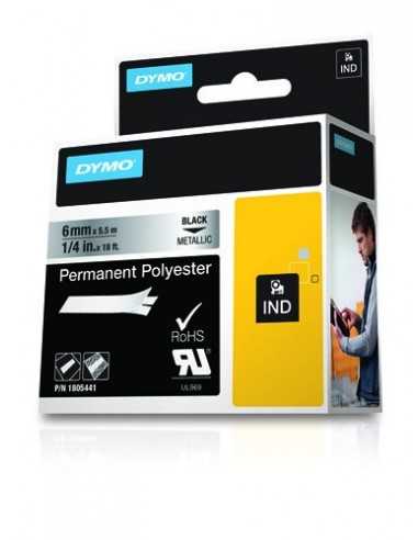 Dymo NASTRO 6MMX 5 5M POLIESTERE NE MET D1 RHINOPRO 1805441 0071701059963 MATERIALE DI CONSUMO