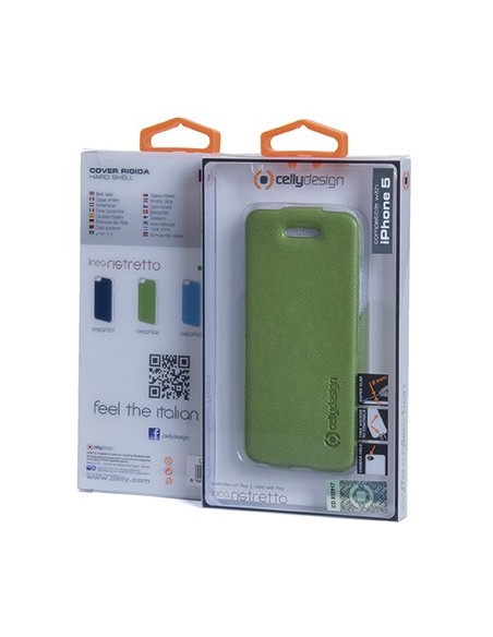 Celly CRISIIP502 custodia per cellulare Custodia flip a libro Verde