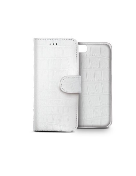 Celly CROCOAIPH5WH custodia per cellulare 10,2 cm (4") Custodia a borsellino Bianco