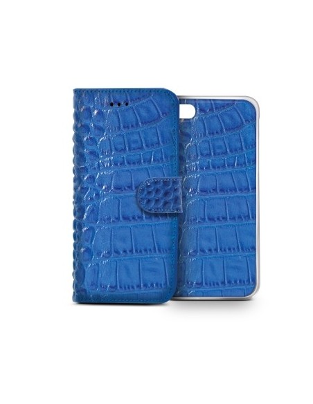 Celly CROCOAIPH6PBL custodia per cellulare 14 cm (5.5") Custodia a libro Blu