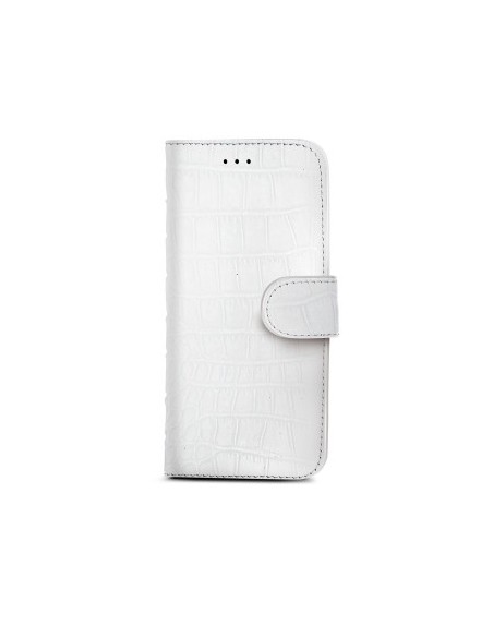 Celly CROCOWIPH6PWH custodia per cellulare 14 cm (5.5") Custodia a borsellino Bianco