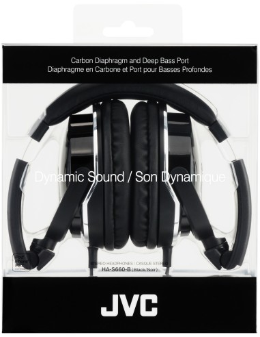 JVC HA-S660 Cuffie Cablato A Padiglione MUSICA Nero