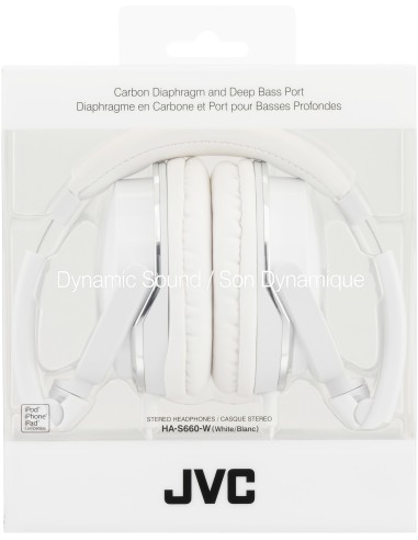 JVC HA-S660 Cuffie Cablato A Padiglione MUSICA Bianco