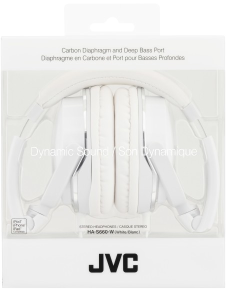 JVC HA-S660 Cuffie Cablato A Padiglione MUSICA Bianco