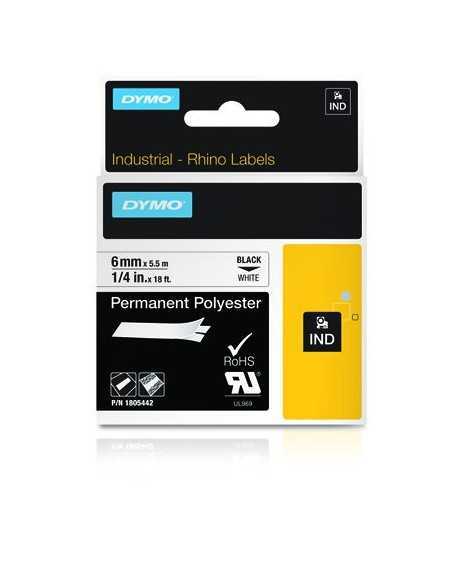 Dymo NASTRO 6MMX5.5M POLIESTERE NE BI D1 RHINOPRO 1805442 0071701059970 MATERIALE DI CONSUMO