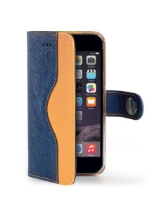 Celly ONDAIPH6PBL custodia per cellulare 14 cm (5.5") Custodia a borsellino Blu