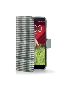 Celly PDPAGEG2BK custodia per cellulare Custodia a borsellino Nero, Bianco