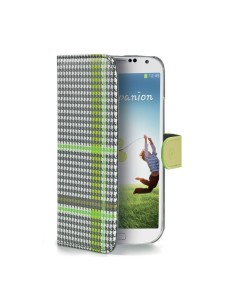 Celly PDPAGEGS4GR custodia per cellulare Custodia a borsellino Nero, Verde, Bianco