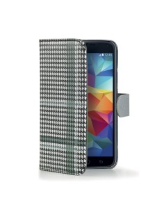 Celly PDPAGEGS5BK custodia per cellulare Custodia a borsellino Nero, Bianco