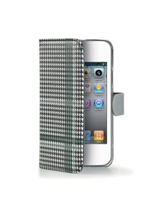 Celly PDPAGEIPH4BK custodia per cellulare Custodia a borsellino Nero, Bianco